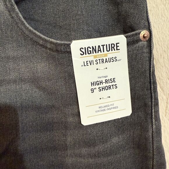 NWT LEVI STRAUSS HIGH-RISE 9" Bermuda SHORTS RELAXED FIT Sz 33x16 - Picture 11 of 16